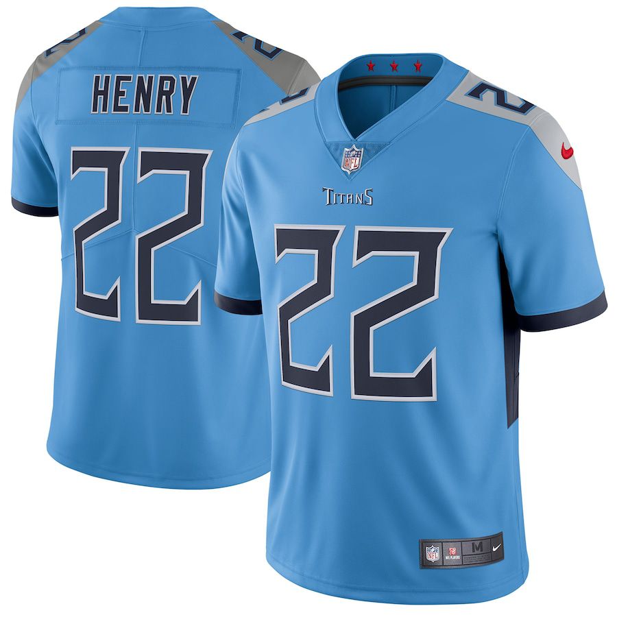 Men Tennessee Titans #22 Derrick Henry Nike Light Blue New Vapor Untouchable Limited NFL Jersey->tennessee titans->NFL Jersey